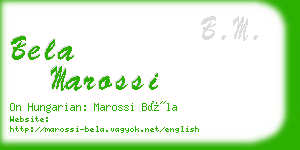 bela marossi business card